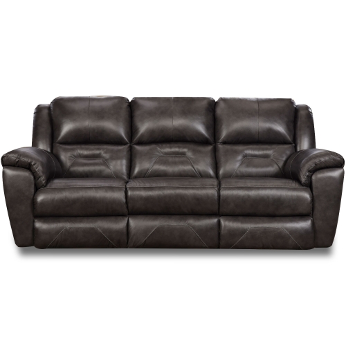 Pandora Power Reclining Sofa in Grey Leather