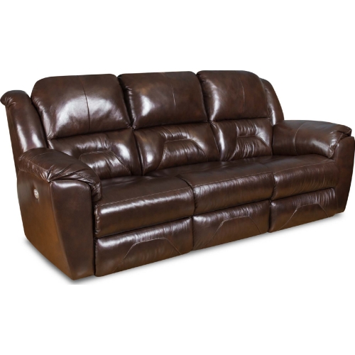 Pandora Power Headrest Double Reclining Sofa (Shown in Discontinued Hickory Brown Leather)