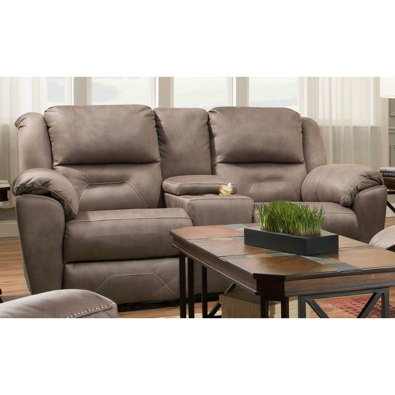 Power reclining loveseat deals microfiber