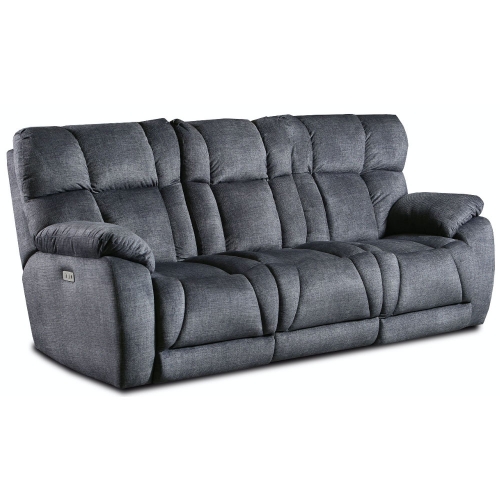 Wild Card Power Headrest Reclining Sofa with USB in Grey Fabric