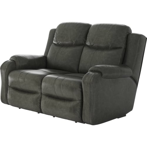 Marvel Power Headrest Reclining Loveseat in Slate Grey Fabric