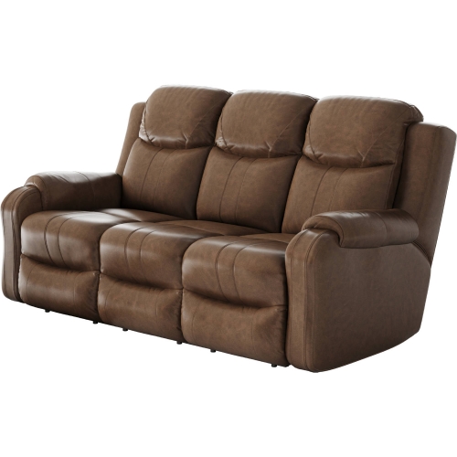 Marvel Manual Reclining Sofa in Hickory Brown Fabric