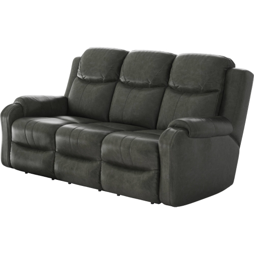 Marvel Power Headrest Reclining Sofa in Slate Grey Fabric