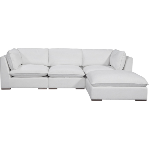 Burbank Sectional w/ Reversible Chaise in Chloe Ice Neutral Fabric