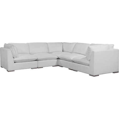 Burbank Square Sectional in Chloe Ice Neutral Fabric