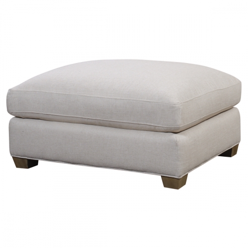 Celeste Ottoman in Tribecca Natural Fabric