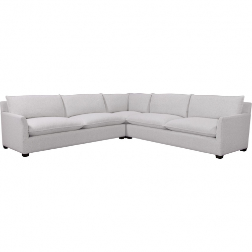 Mackey 3 Piece Sectional in Bellevue Cloud Off White Performance Fabric