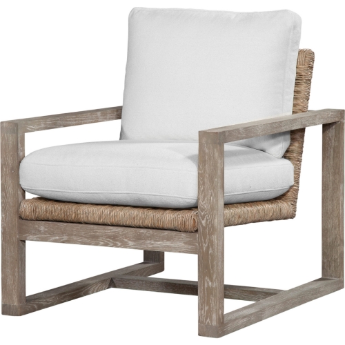 Melrose Accent Chair in Chloe Ice Fabric & Gray Wood