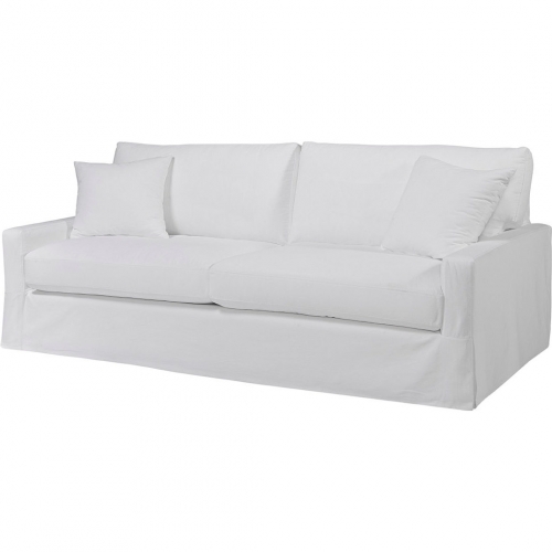 Peyton Slipcover Sofa in Genoa Artic Neutral Fabric