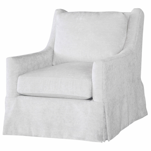 Trinity Swivel Accent Chair in Tidal Driftwood Neutral Fabric