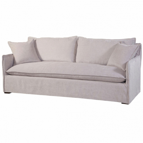 Brianna Slipcovered Sofa in Tidal Driftwood Neutral Fabric