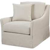 Kimpton Swivel Accent Chair in Turbo Sand Performance Fabric