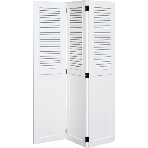 White Shutter Wood Room Divider