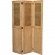 Vintage Casual Wood Room Divider in Distressed Maple Finish Acacia