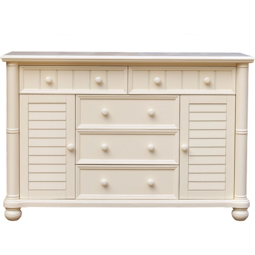 Ice Cream at the Beach 5 Drawer Dresser in Antique Cream