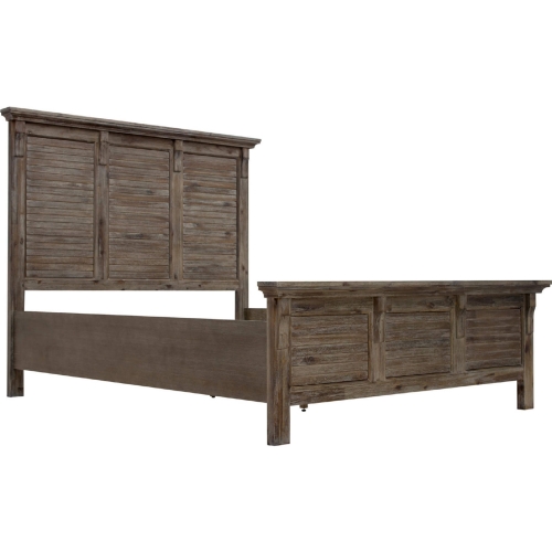 Solstice Gray Queen Bed in Weathered Gray & Brown