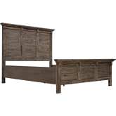 Solstice Gray Queen Bed in Weathered Gray & Brown