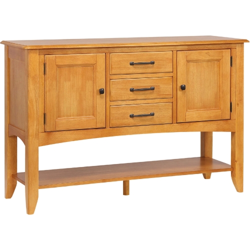 Selections Sideboard & Display Shelf in Light Oak Finish