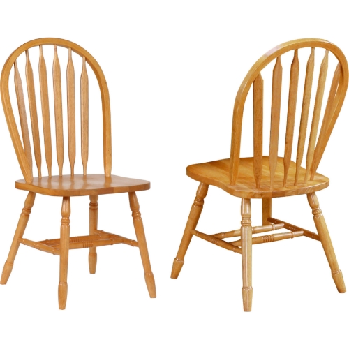 Oak Selections Arrowback Dining Chair in Light Oak (Set of 2)