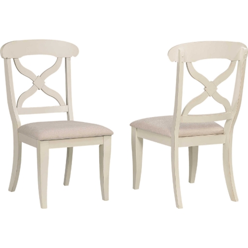 Andrews Dining Chair in Antique White & Chestnut Brown (Set of 2)