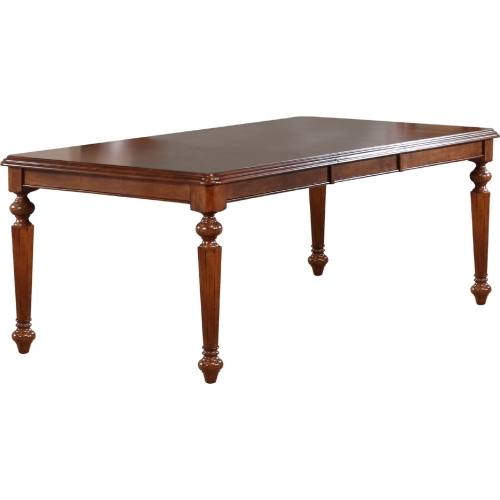 Andrews 76" Extension Butterfly Leaf Dining Table in Chestnut Brown