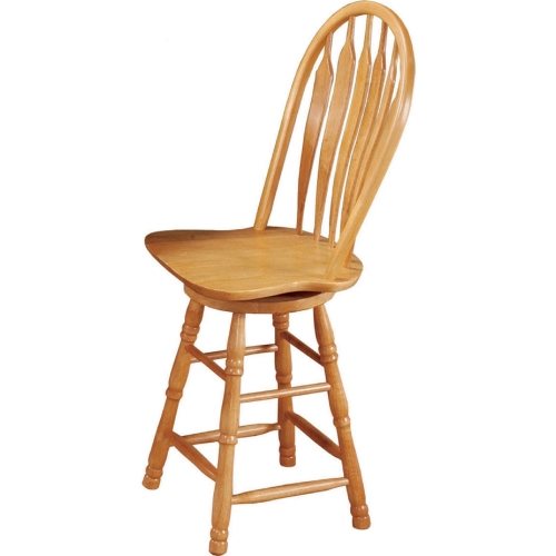 Oak Selections 24" Swivel Counter Stool in Light Oak