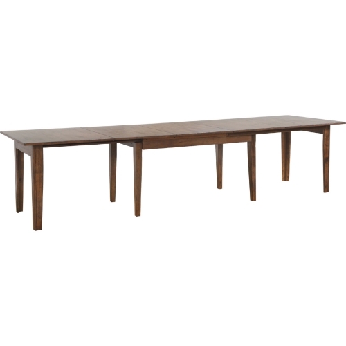 Simply Brook 134" Extension Dining Table in Amish Brown Wood