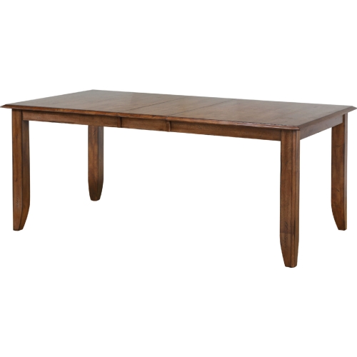 Simply Brook 72" Extension Dining Table in Amish Brown Wood