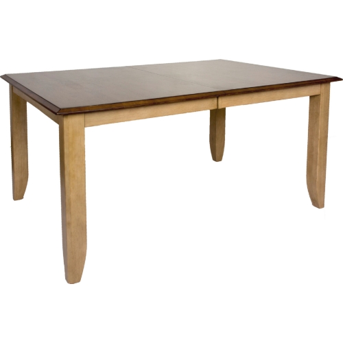 Brook 72" Extension Dining Table in Distressed Wheat & Brown