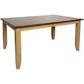 Brook 72" Extension Dining Table in Distressed Wheat & Brown