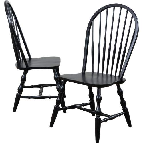 Selections Windsor Spindleback Dining Chair in Antique Black (Set of 2)