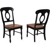 Selections Napoleon Dining Chair in Antique Black & Cherry (Set of 2)