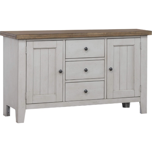 Country Grove Buffet in Distressed Gray & Brown Wood