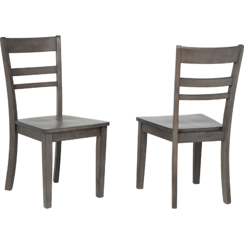 Shades of Gray Slat Back Dining Chair in Weathered Gray (Set of 2)