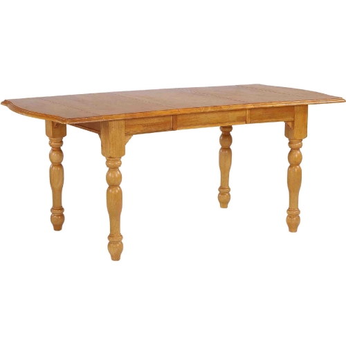 Oak Selections 72" Drop Leaf Extension Dining Table in Light Oak