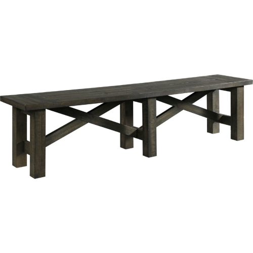 Trestle 72" Dining Bench in Distressed Gray Wood