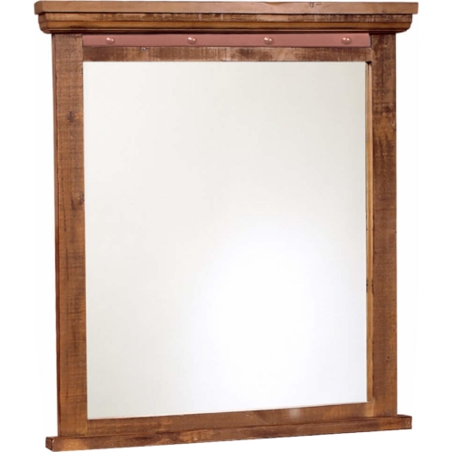 Rustic City Mirror in Rustic Natural Oak