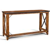 Rustic City Console Table in Rustic Natural Oak