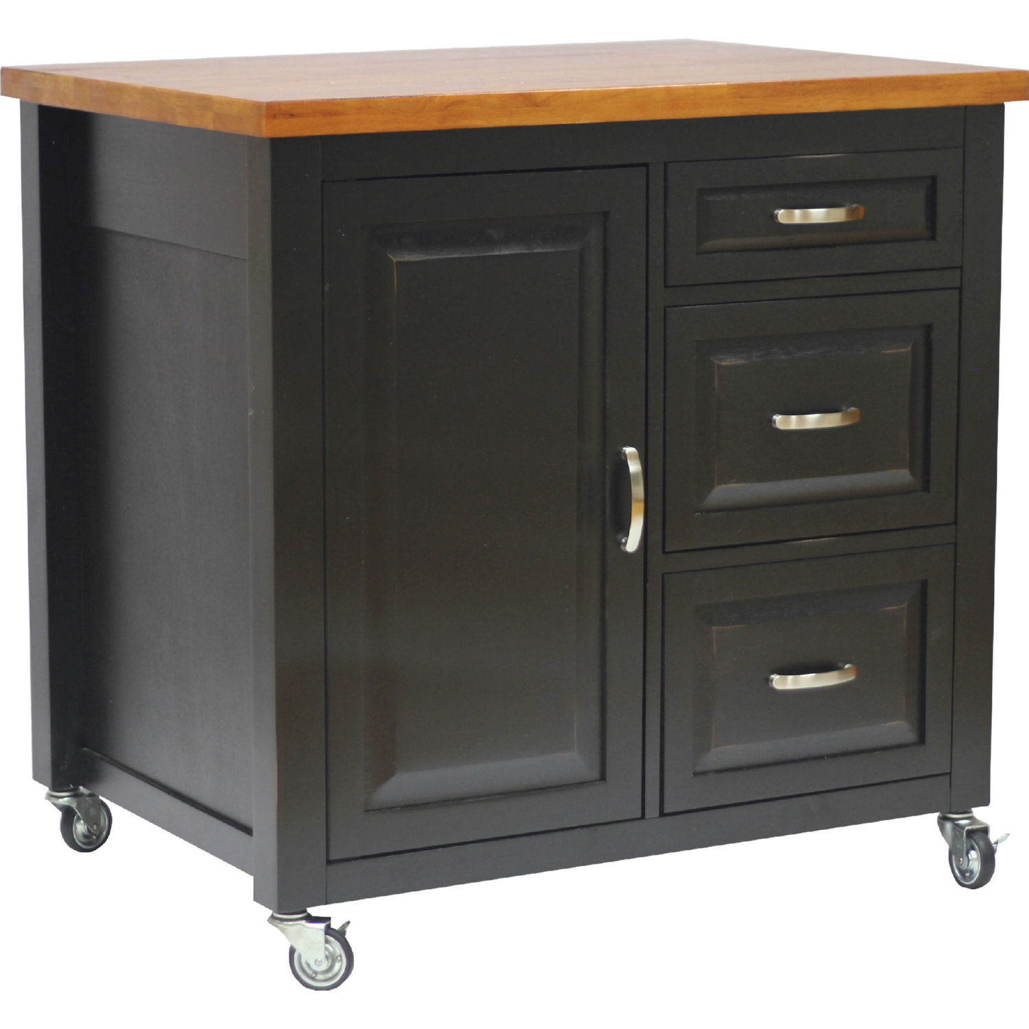 Sunset PK-CRT-04-BCH Selections 3 Drawer Kitchen Cart in Distressed ...