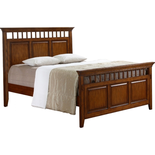 Tremont King Bed in Distressed Brown