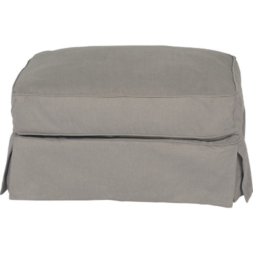 Americana Slipcover Only for Ottoman in Gray Performance Fabric