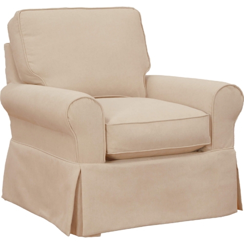 Horizon Slipcover Only for Box Cushion Accent Chair in Tan