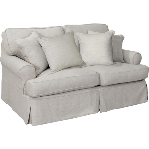 Horizon Slipcover Only for T Cushion Loveseat in Light Gray