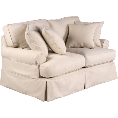 Horizon Slipcover Only for T Cushion Loveseat in Tan