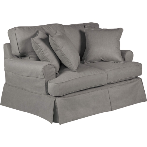 Horizon Slipcover Only for T Cushion Loveseat in Gray