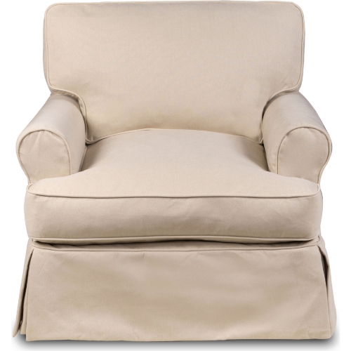 Horizon Slipcovered T Cushion Chair in Tan Fabric