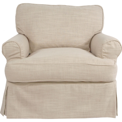 Horizon Slipcovered T Cushion Chair in Linen Fabric