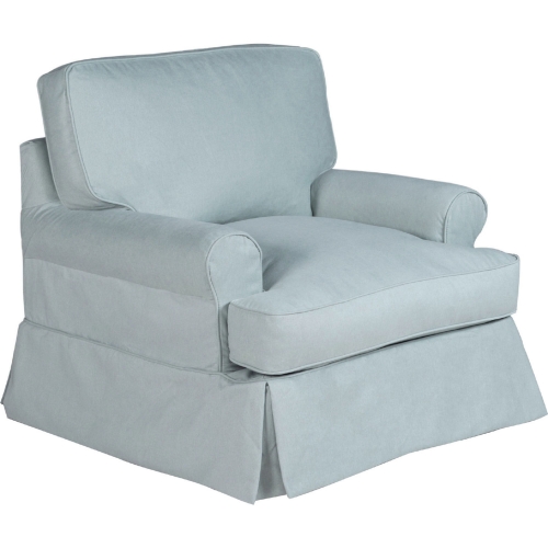 Horizon Slipcover Only for T Cushion Accent Chair in Ocean Blue Performance Fabric