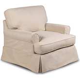 Horizon Slipcover Only for T Cushion Accent Chair in Tan Performance Fabric