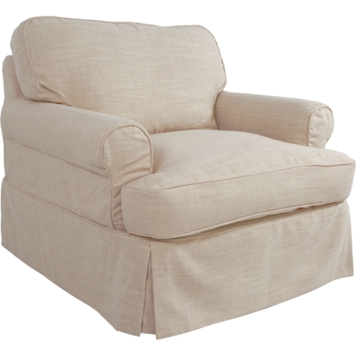 Horizon Slipcover Only for T Cushion Accent Chair in Linen Fabric